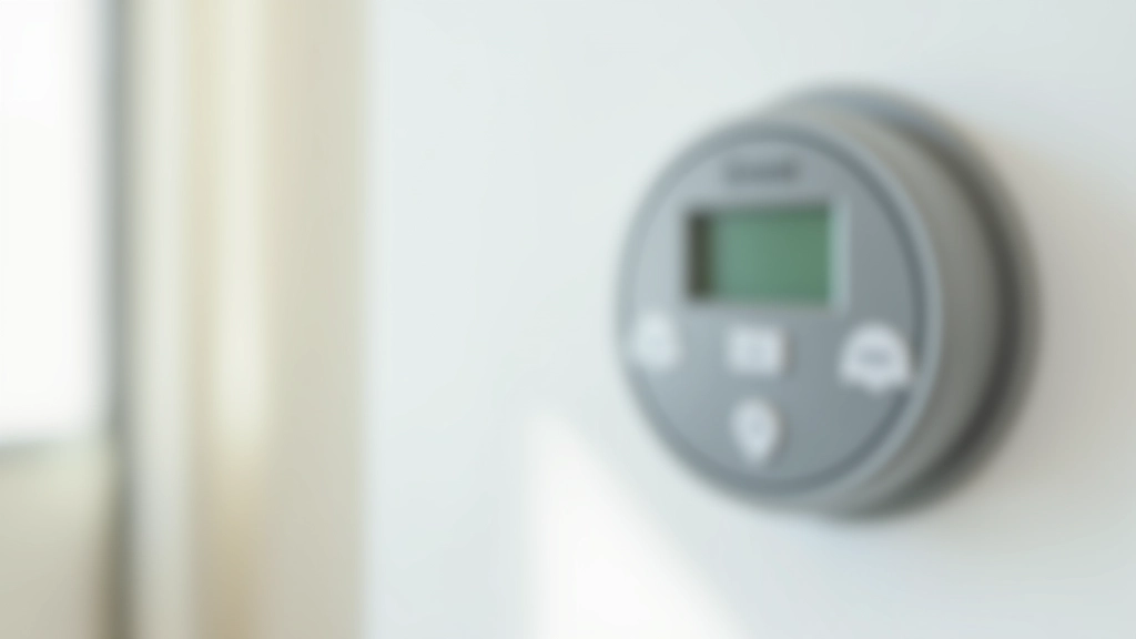 Utility meter display on apartment wall showing electricity usage reading